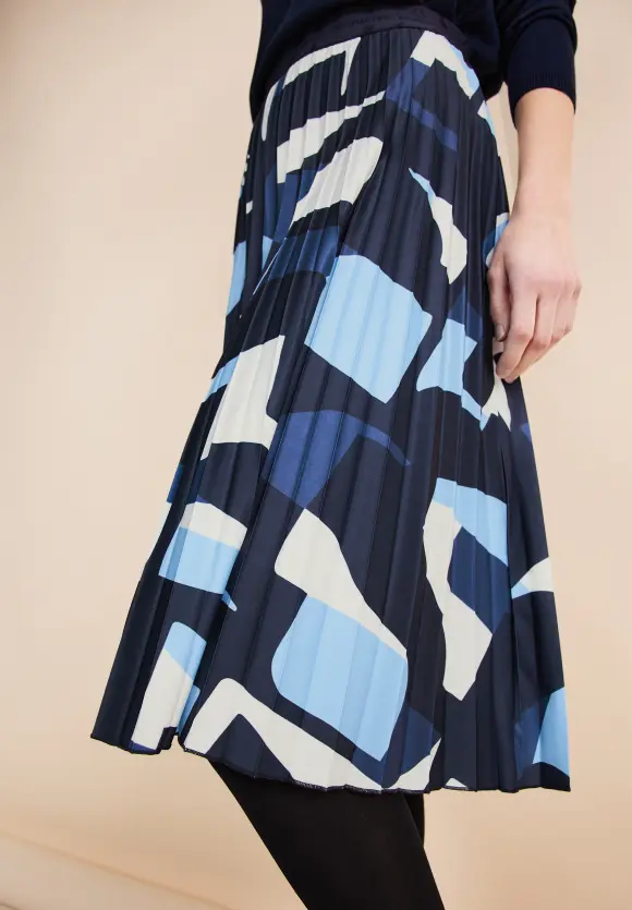 Plissée Printrock - deep blue