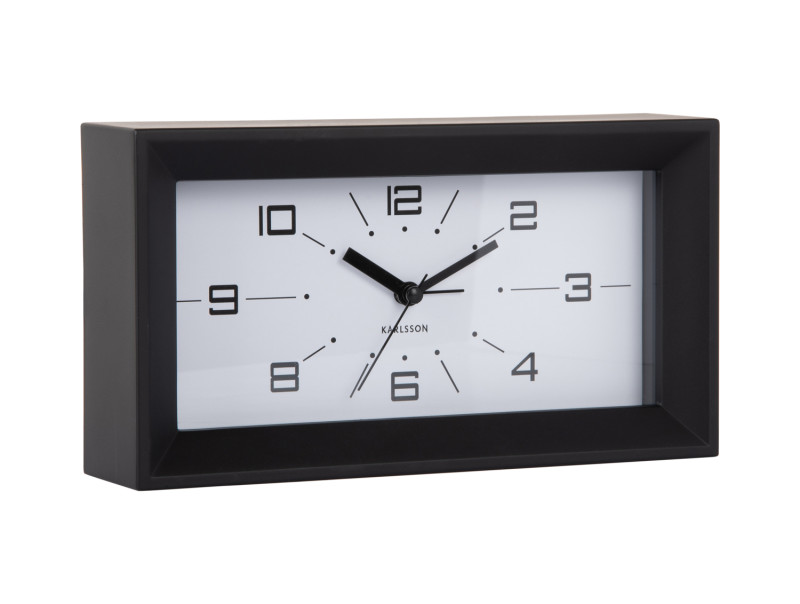 Alarm Clock Lujo Rectangle KA6066RD Ochre red & jungle green