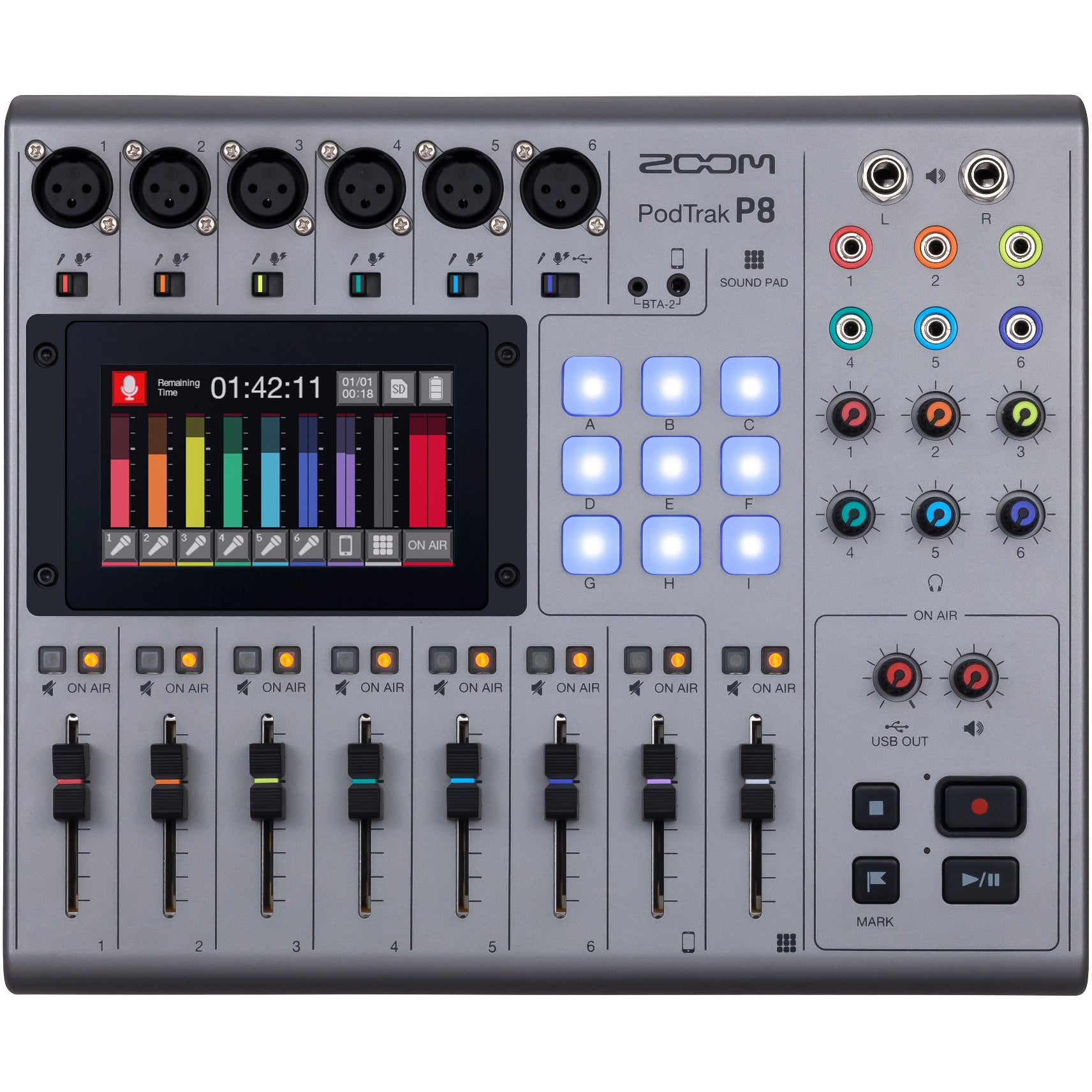 Zoom PodTrak P8 podcast mixer