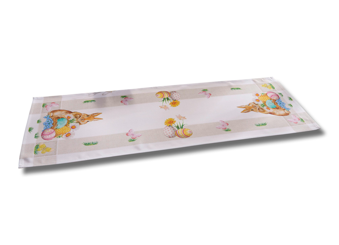 Zauberhafte Tischdecke mit niedlichen Ostermotiven