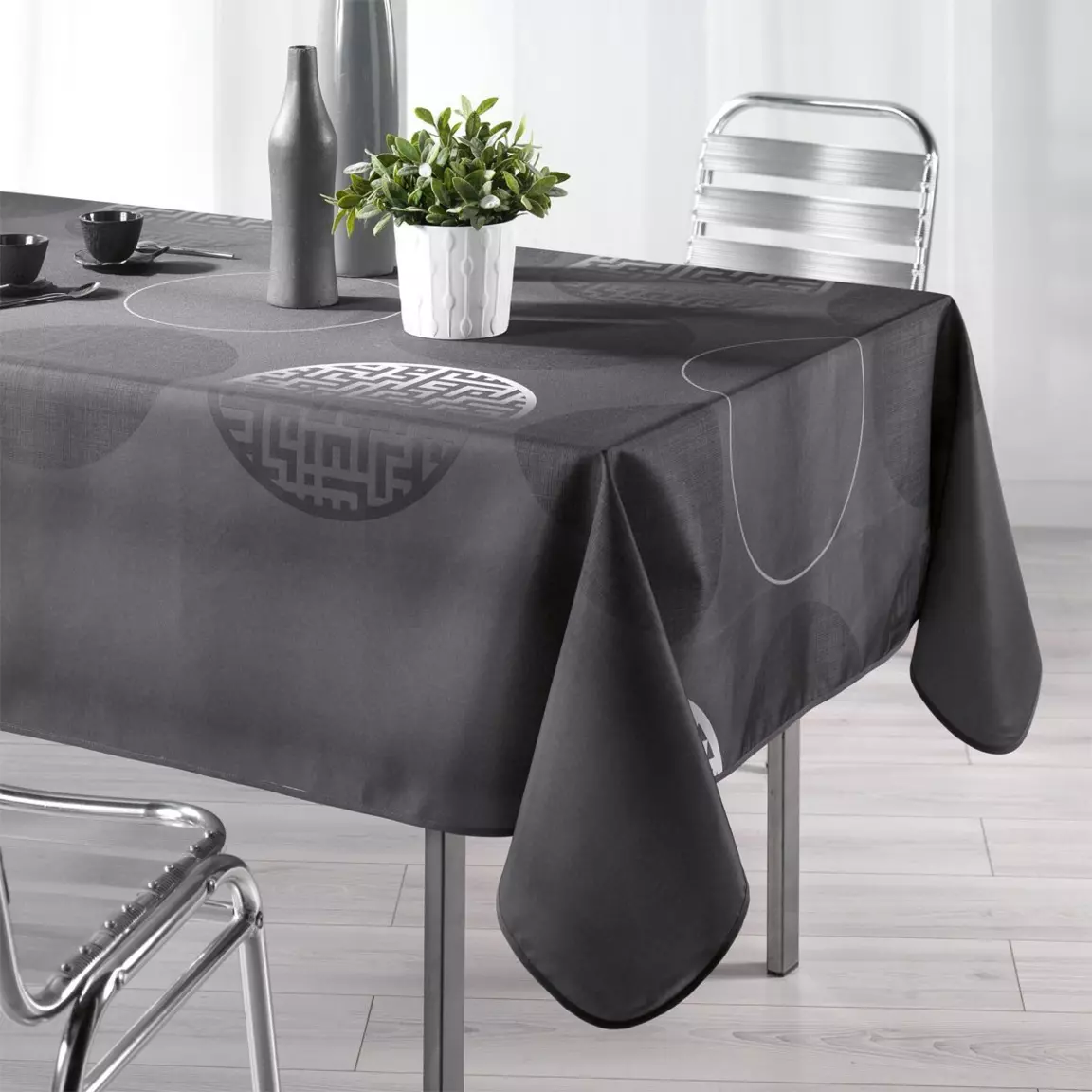 Nappe rectangulaire (150 x 240 cm) Kosmo Anthracite