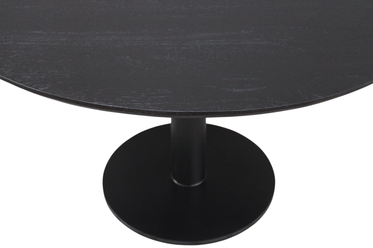 Eettafel Berlijn rond 130cm zwart
