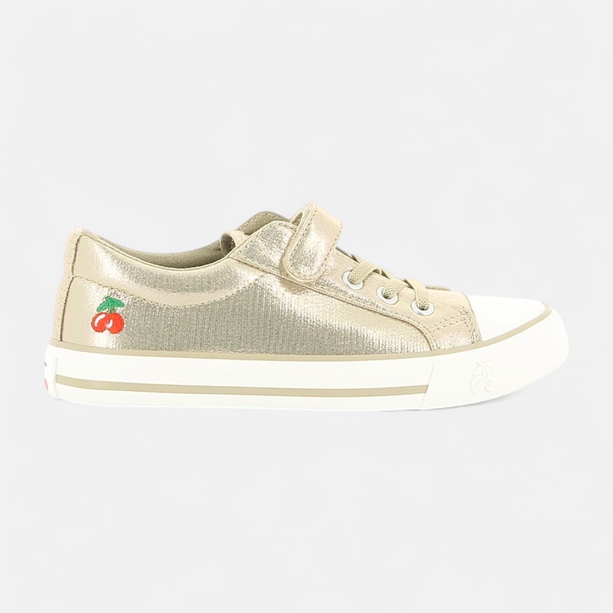 Baskets en toile Fille or