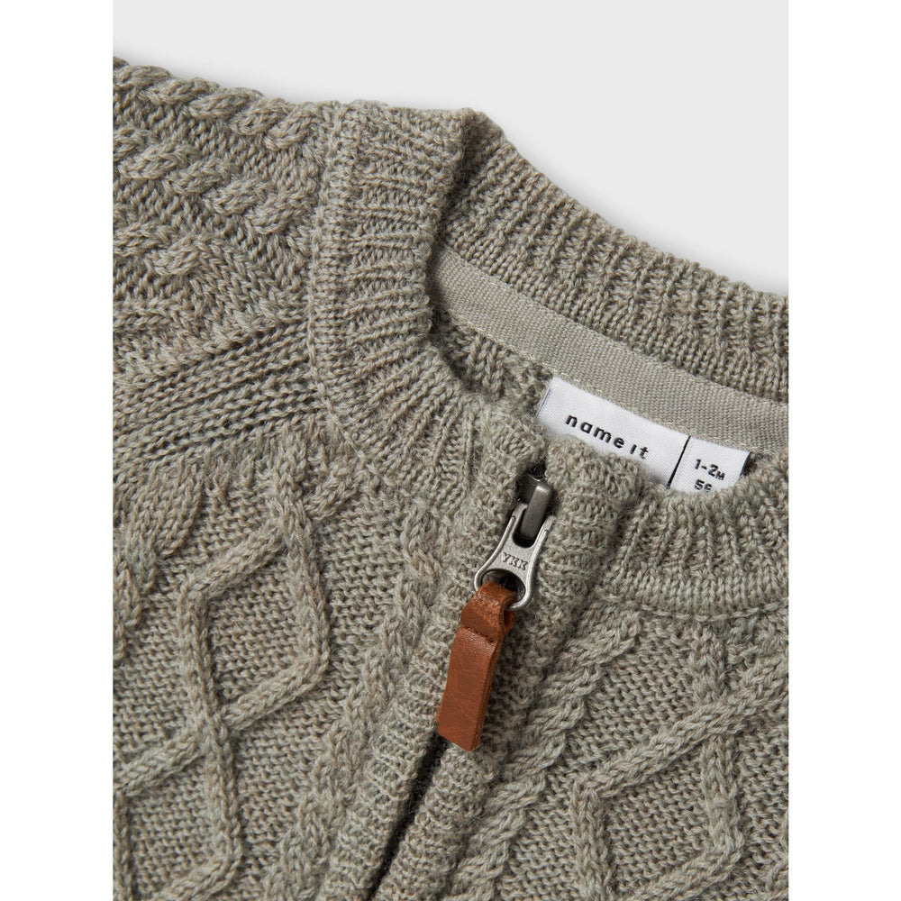 Køb Name It Dried Sage Nbmwrilla Uld Ls Strik Dragt