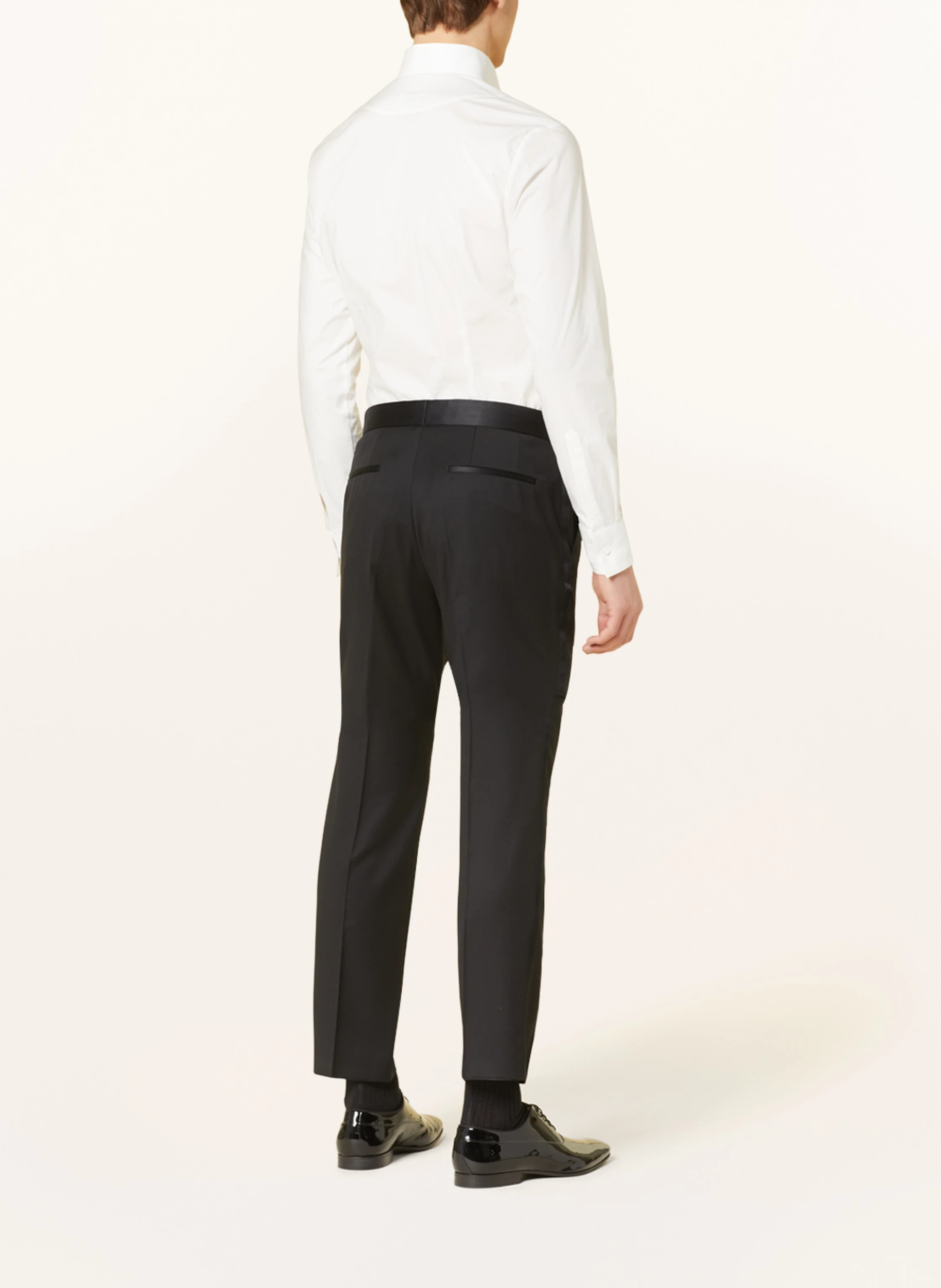 WILVORST Smoking-Hemd Extra Slim Fit mit Stehkragen und Umschlagmanschette