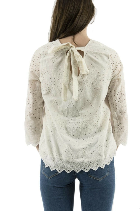tee shirt manches longues Veromoda 10210610 ebba blanc