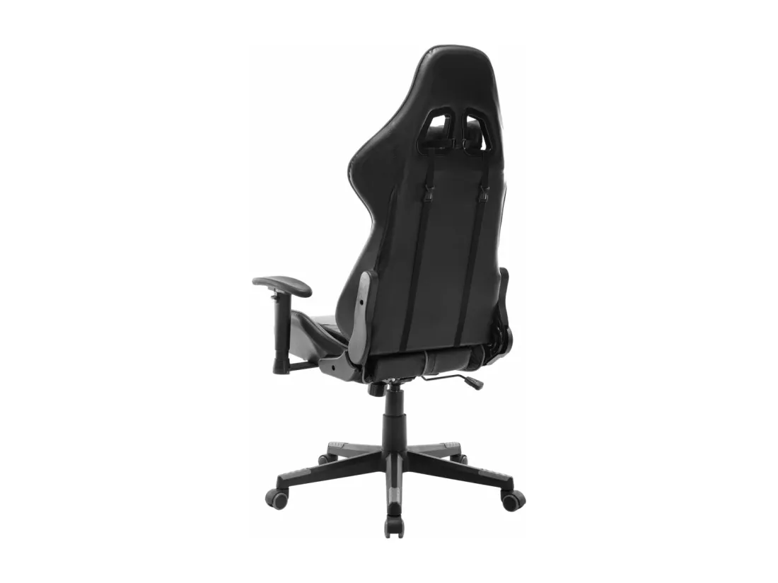 Chaise de jeu Noir et gris Cuir artificiel