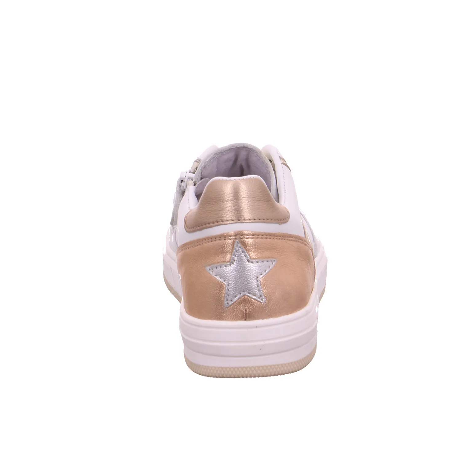 GATTINO Mädchen-Halbschuh Binder Weiss Leder  Sneaker