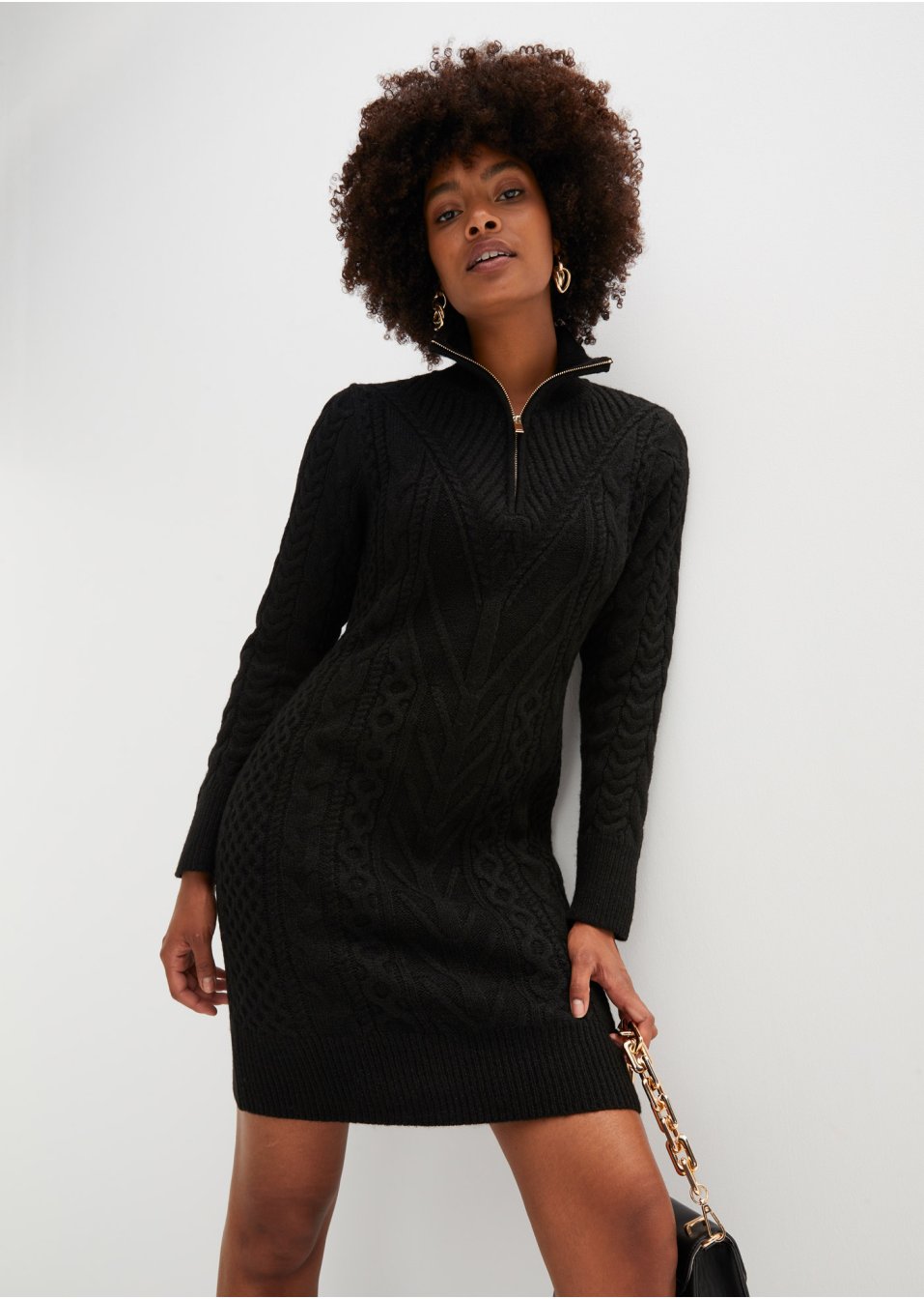 Robe en maille avec zip