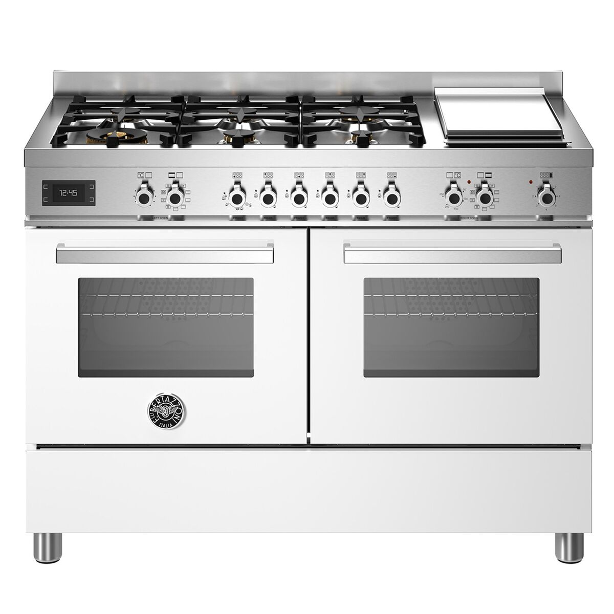 PRO126G2EBIT Professional Gasskomfyr 120 cm, Hvit