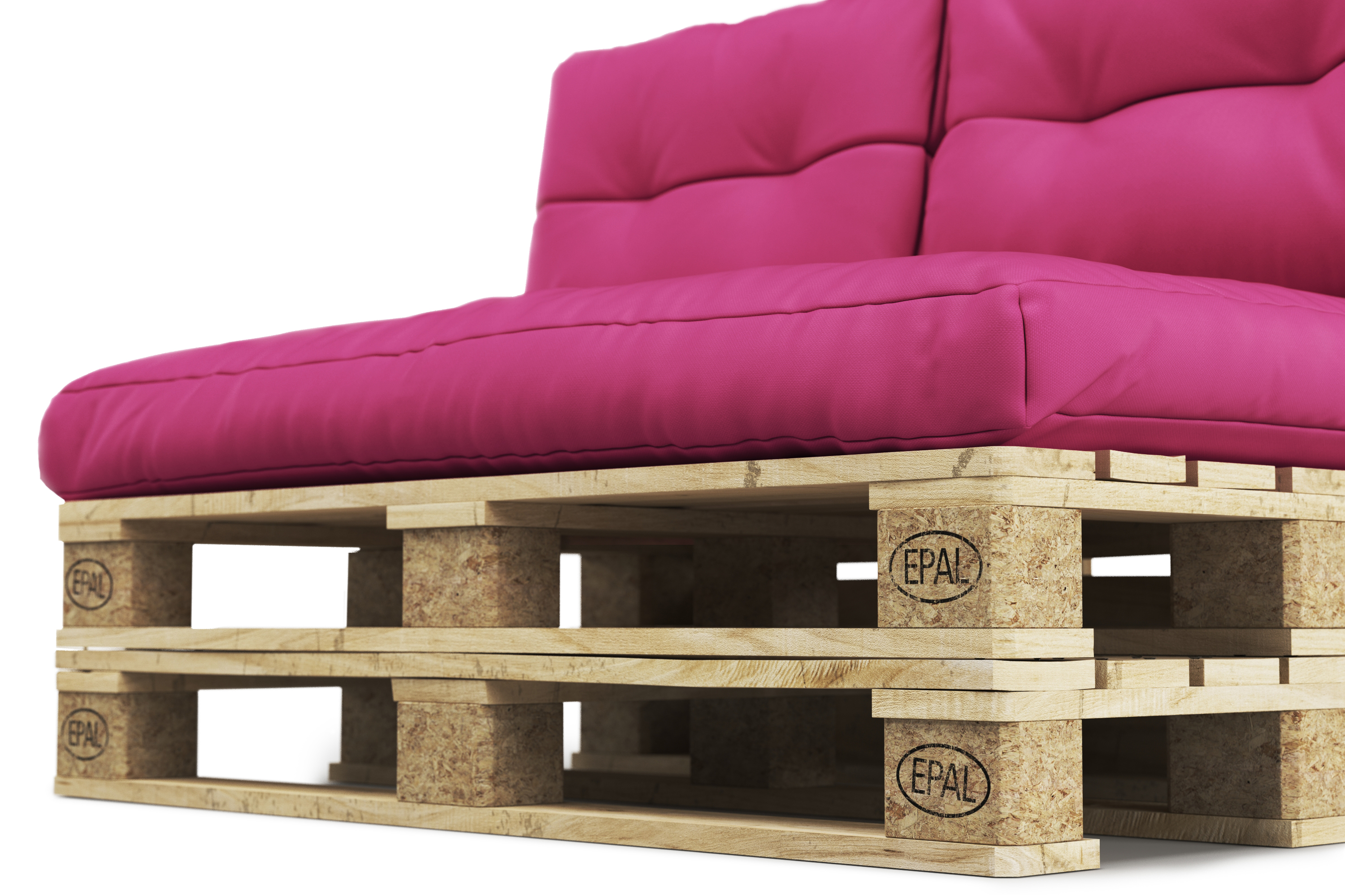 Palettenkissen Set 3-teilig pink