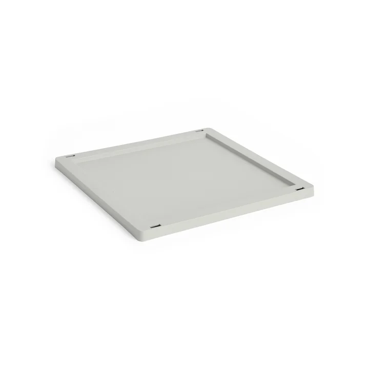 HAY - Colour Crate Square/ Cube Deckel M, Kunststoff, grau