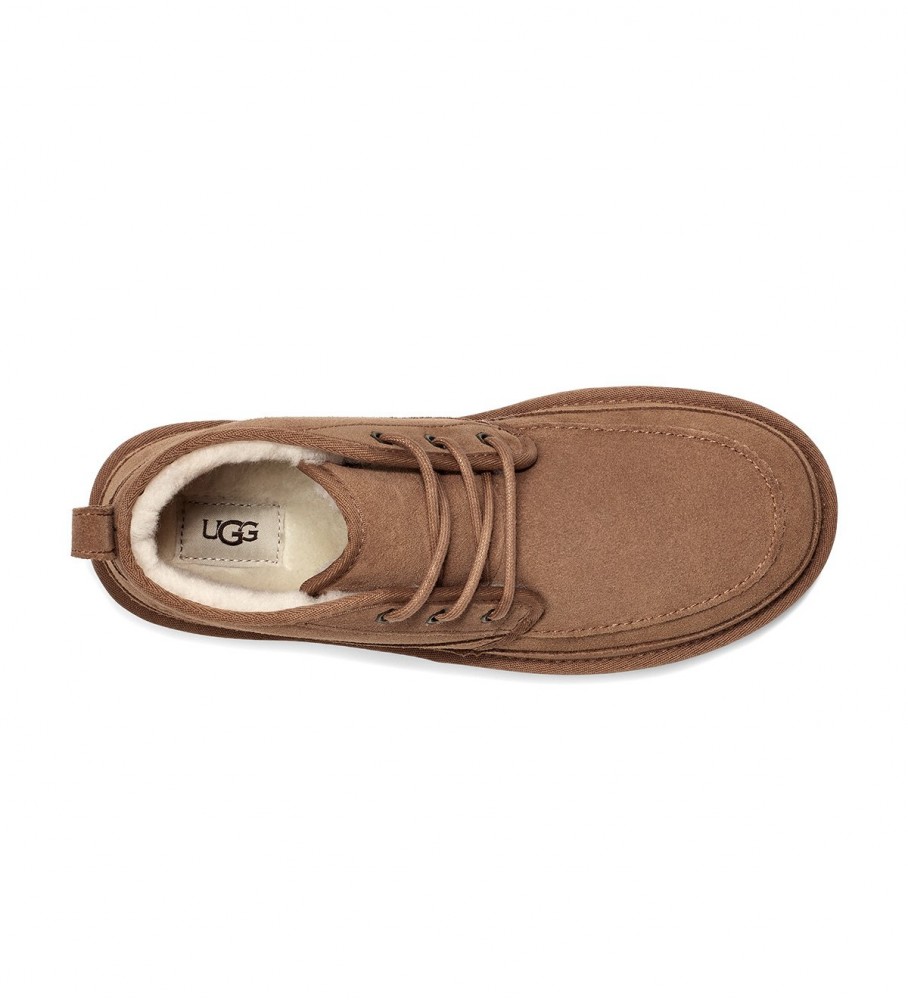 Botas de cano curto UGG M Neumel Moc em couro marrom