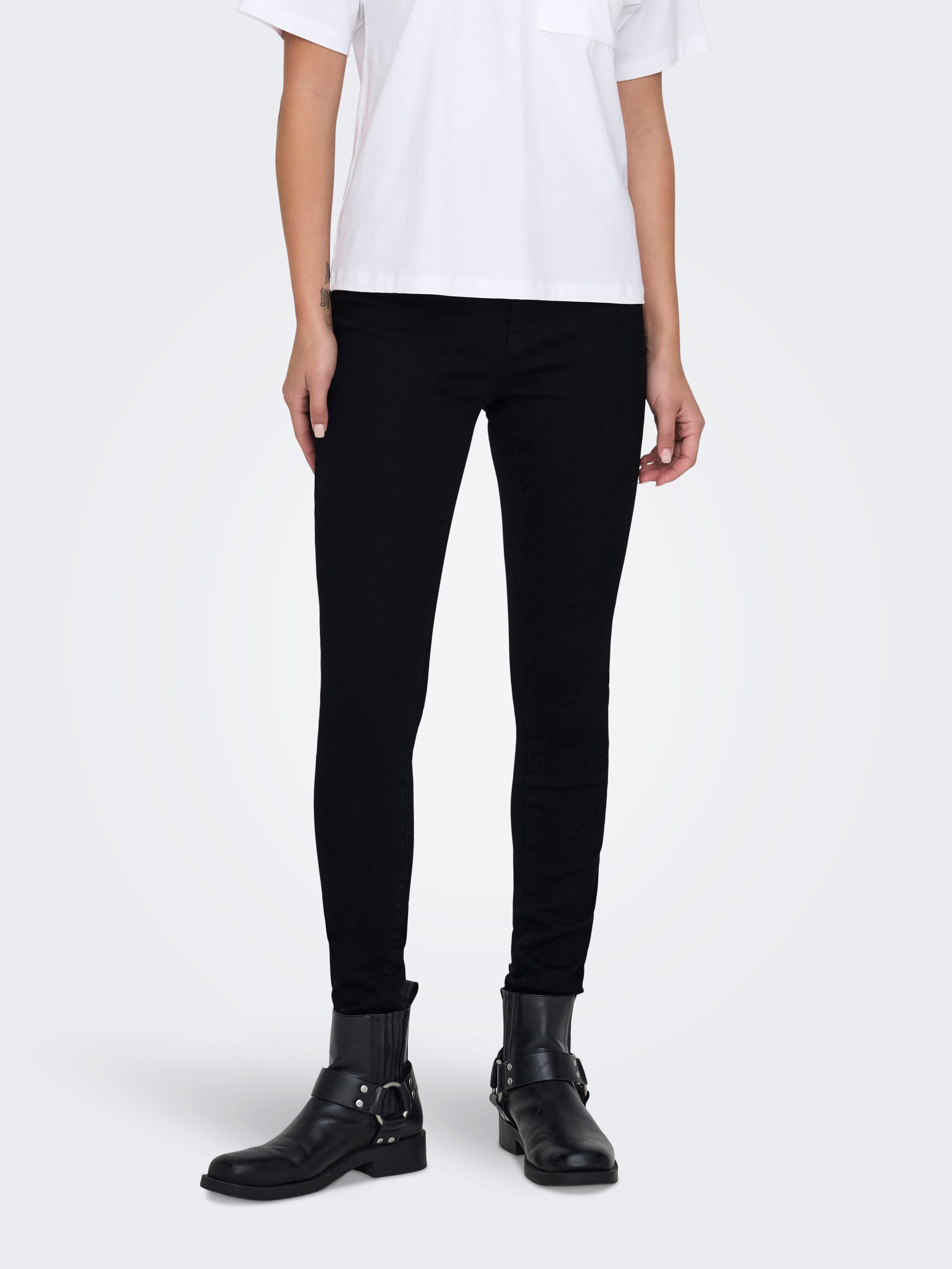 ONLICONIC Hohe Taille Skinny Fit Jeans Black