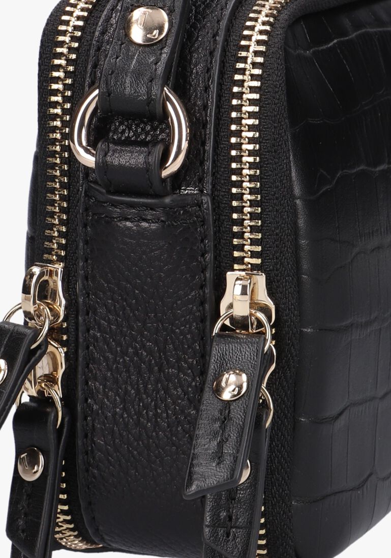 LOULOU ESSENTIELS zwarte loulou essentiels schoudertas pouch classy croc