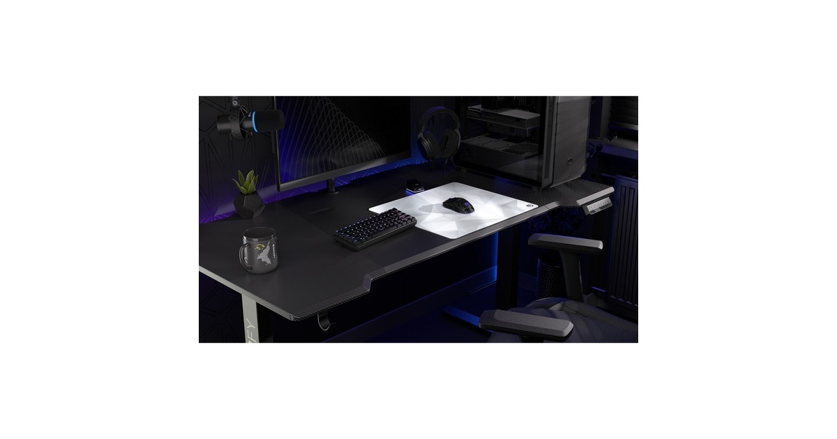 ENDORFYCrystal Onyx White L gaming muismat  (Wit/grijs)