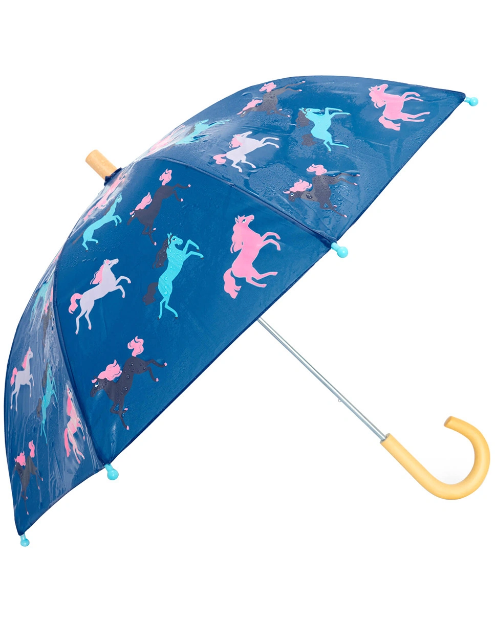 Regenschirm PRANCING HORSES in blue