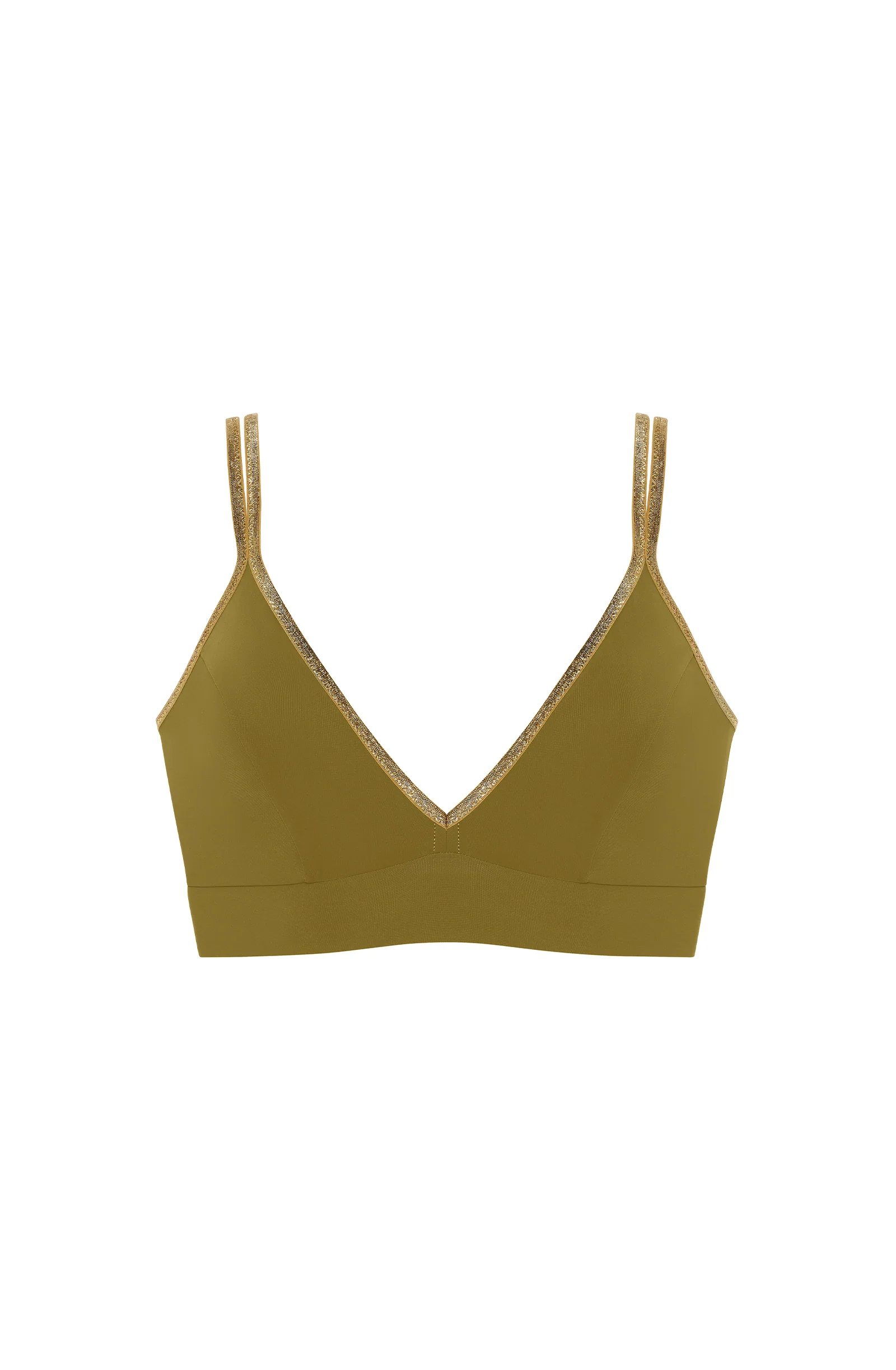 singa Haut de maillot de bain brassière bronze et lurex Bronze