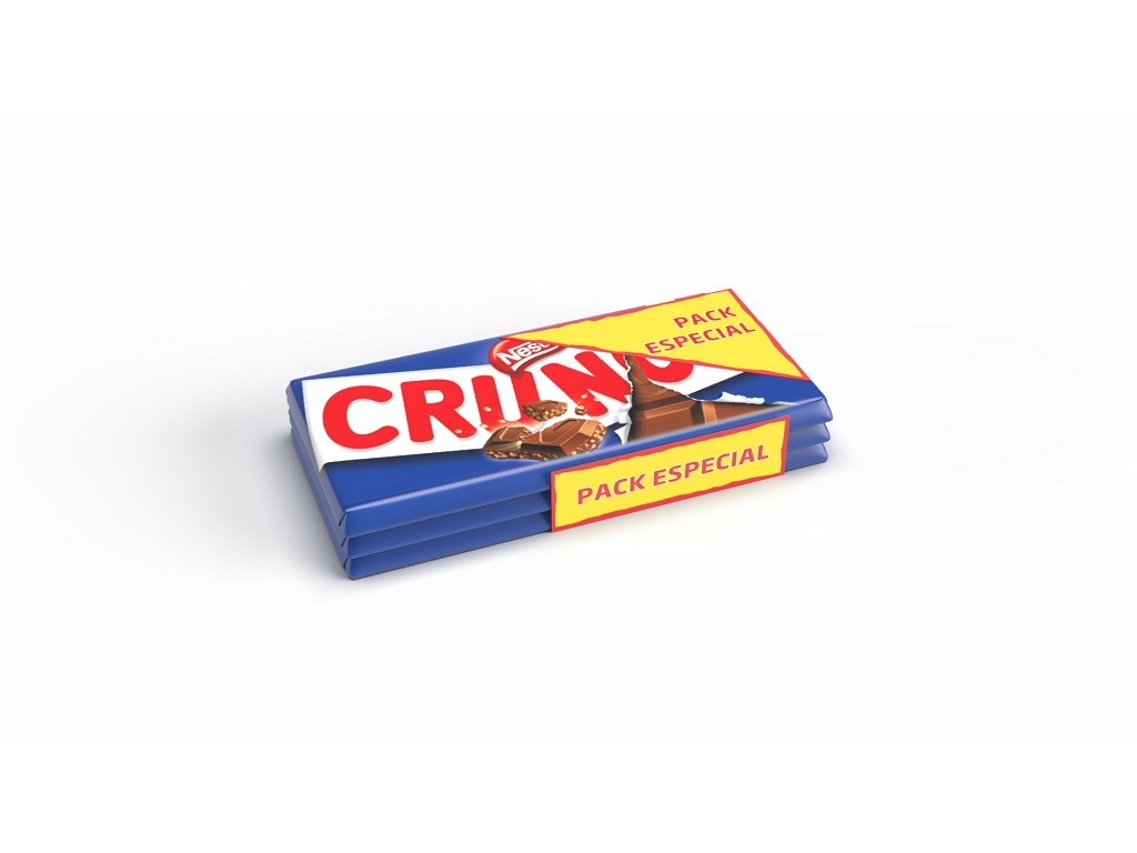 CHOCOLATE DE LEITE CRUNCH PACK ESPECIAL 3X100G