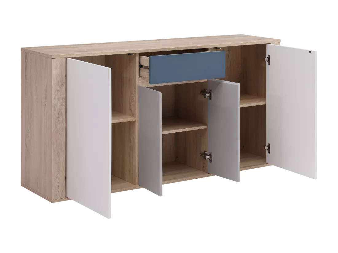 Buffet avec 4 portes et 1 tiroir - Multicolore - FILUTIA
