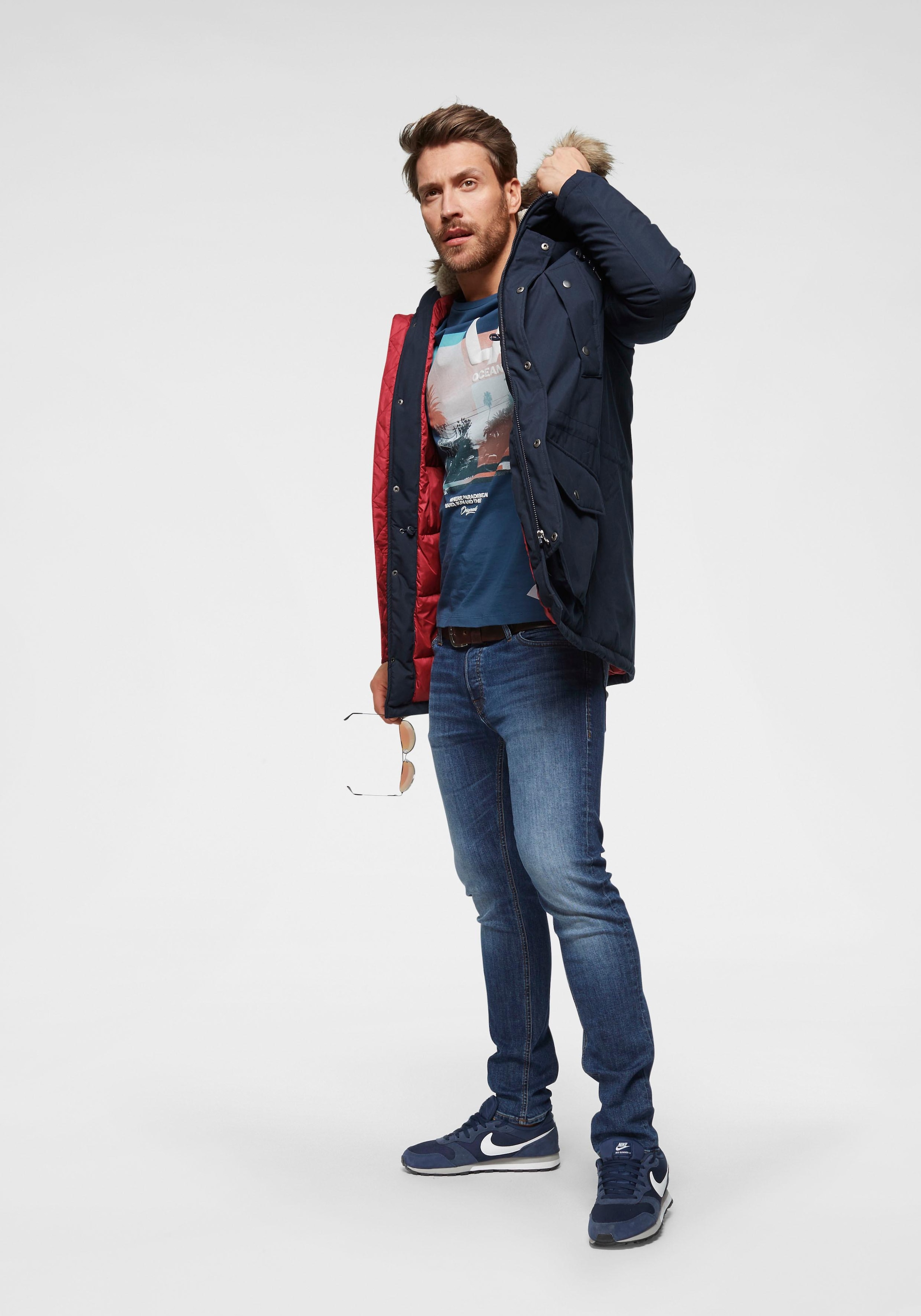 Jack & Jones Slim-fit-Jeans »JJIGLENN  Slim-Fit mit Stretch und praktischer 5-Pocket-Form« Baumwollmischung, slim fit