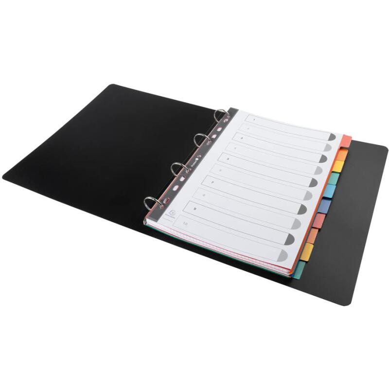 Intercalaires Carte lustrée 225 g avec onglets renforcés - 10 positions - A4
