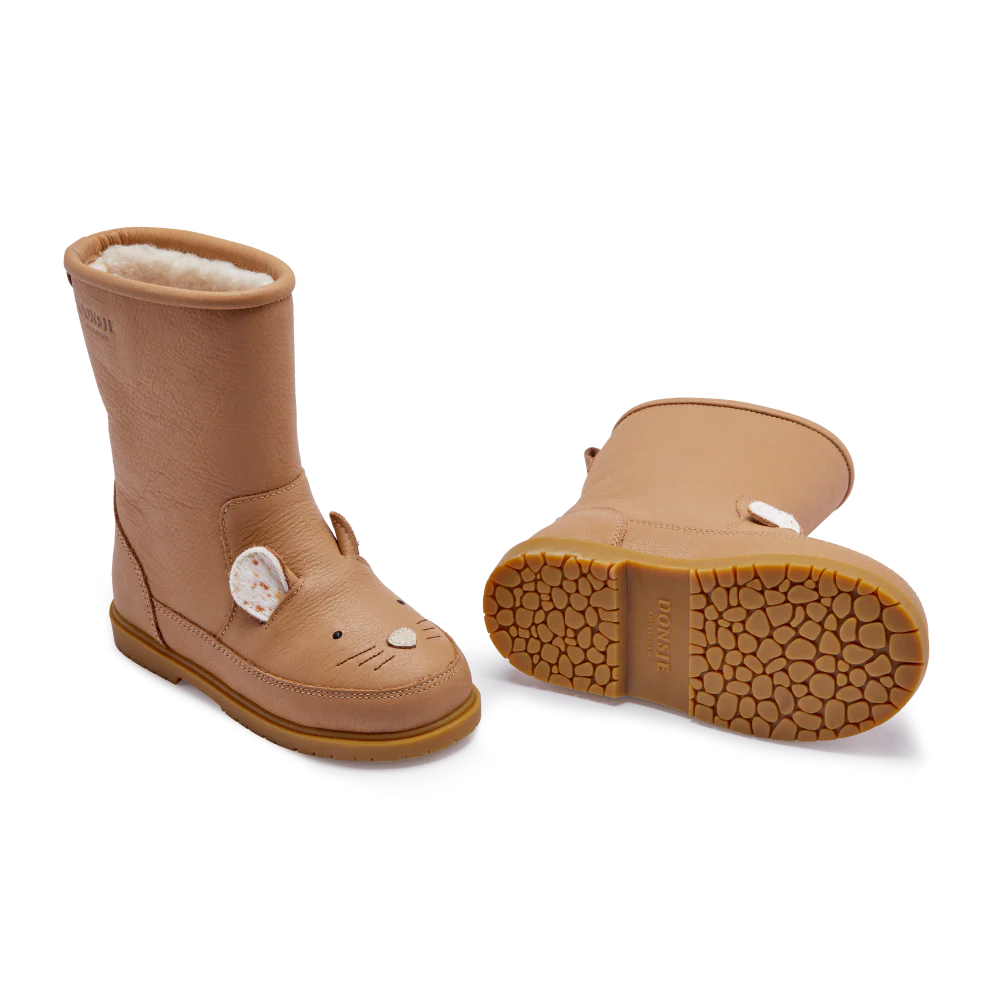 Wadudu Exclusive Boots | Mouse | Beige Leather