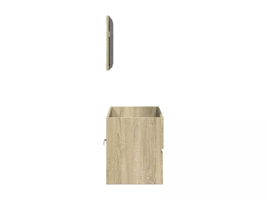 Meuble de salle de bain avec miroir chêne sonoma 80x38,5x45 cm