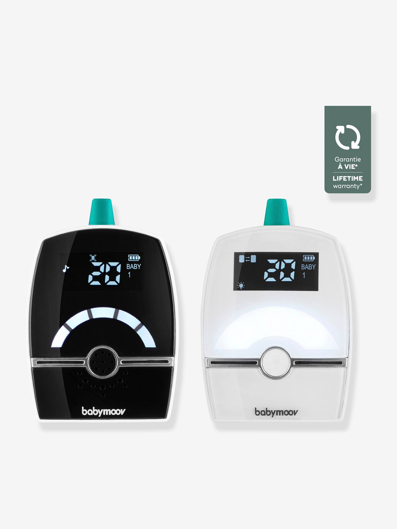 Monitor de bebê BABYMOOV Premium Care, tamanho médio, branco, liso