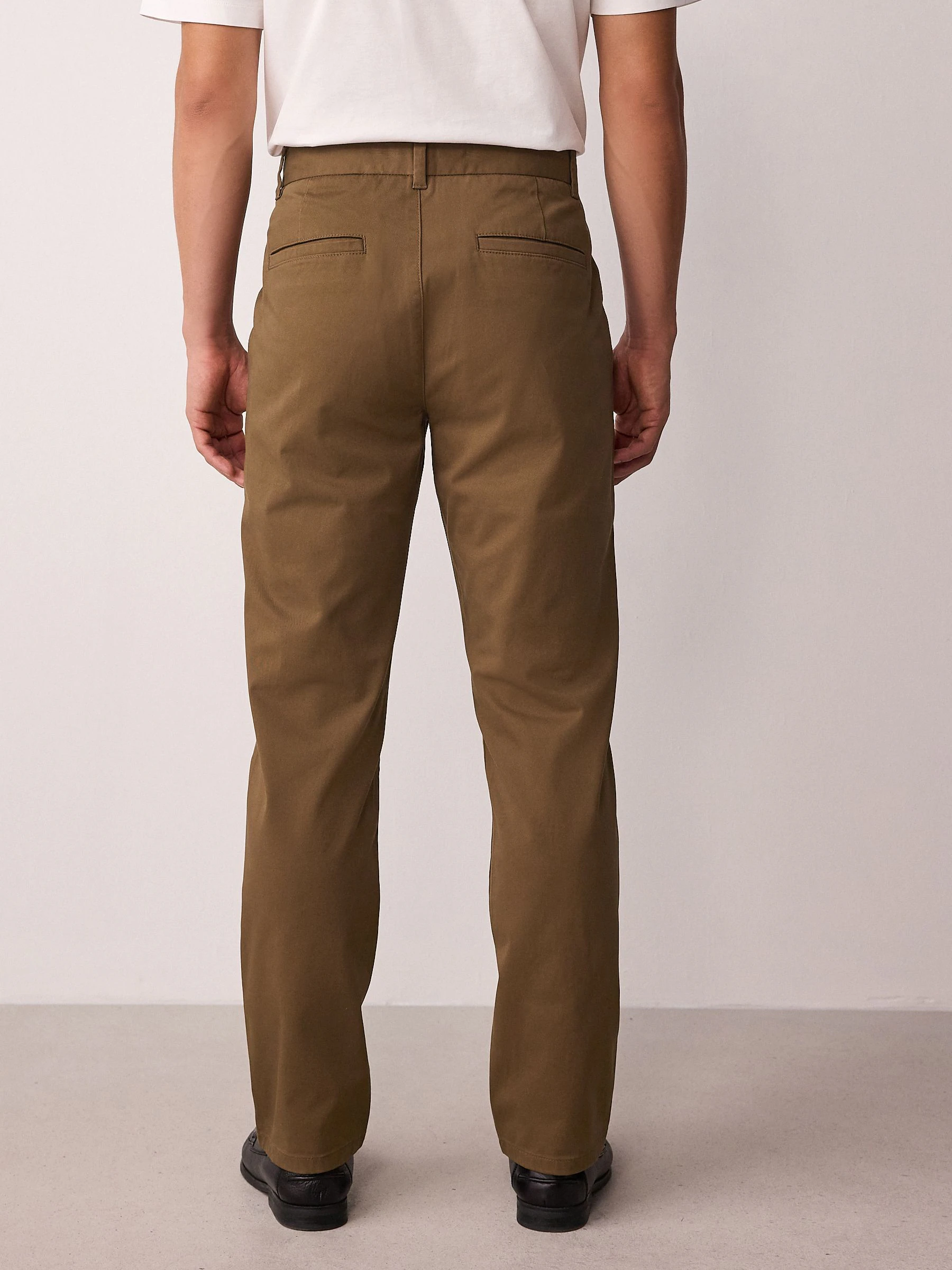 Lichtbruin - Slim Fit - Stretchy chino