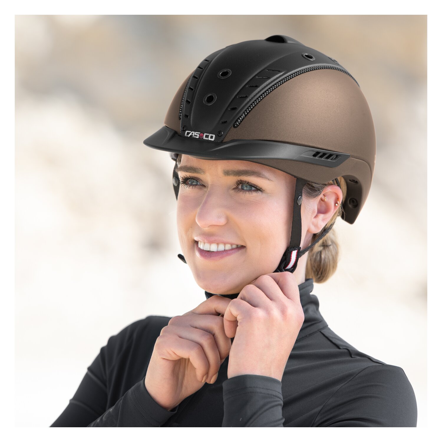 CASCO Reithelm Mistrall-2-Edition  - mocca/schwarz