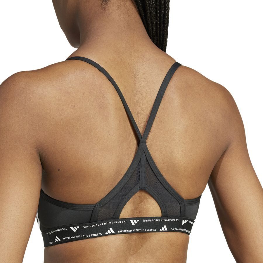 adidas Brassière AeroReact 3-Stripes - Noir/Blanc Femme
