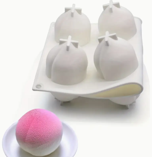 (8-fach) Silikon Trend Früchte Kuchen Form DIY Gussform für Virale Frucht Desserts - Pfirsich