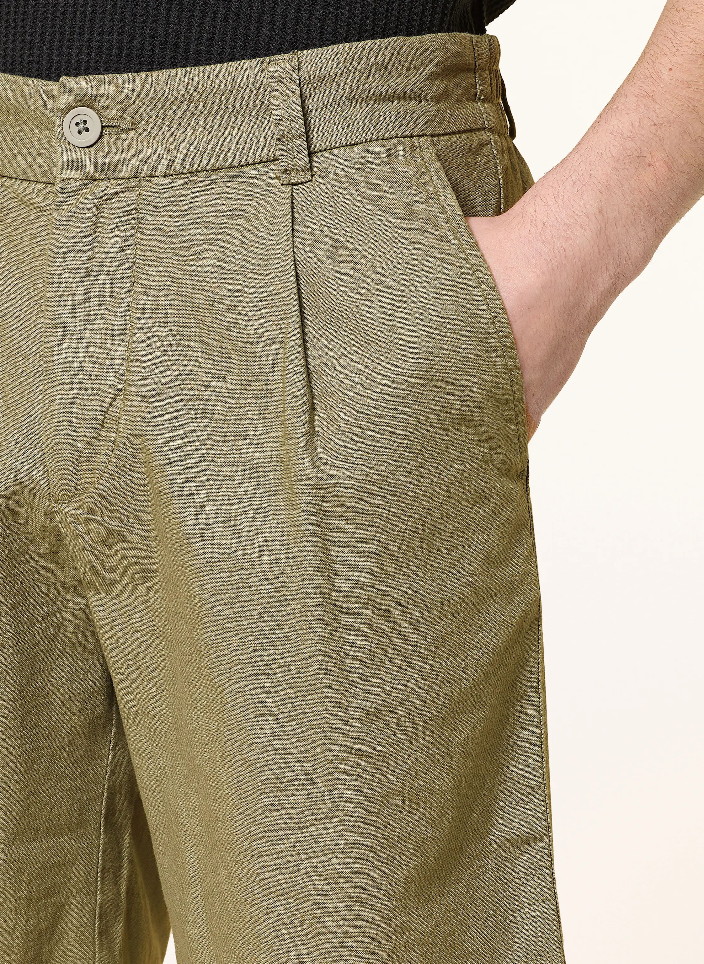 PAUL Shorts Comfort Fit mit Leinen