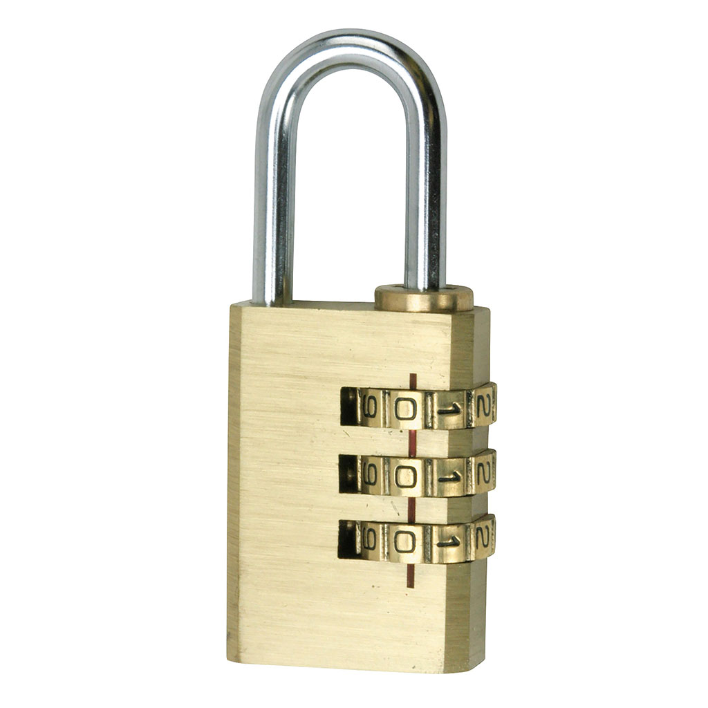 Cadenas à code 3 chiffres laiton 20mm