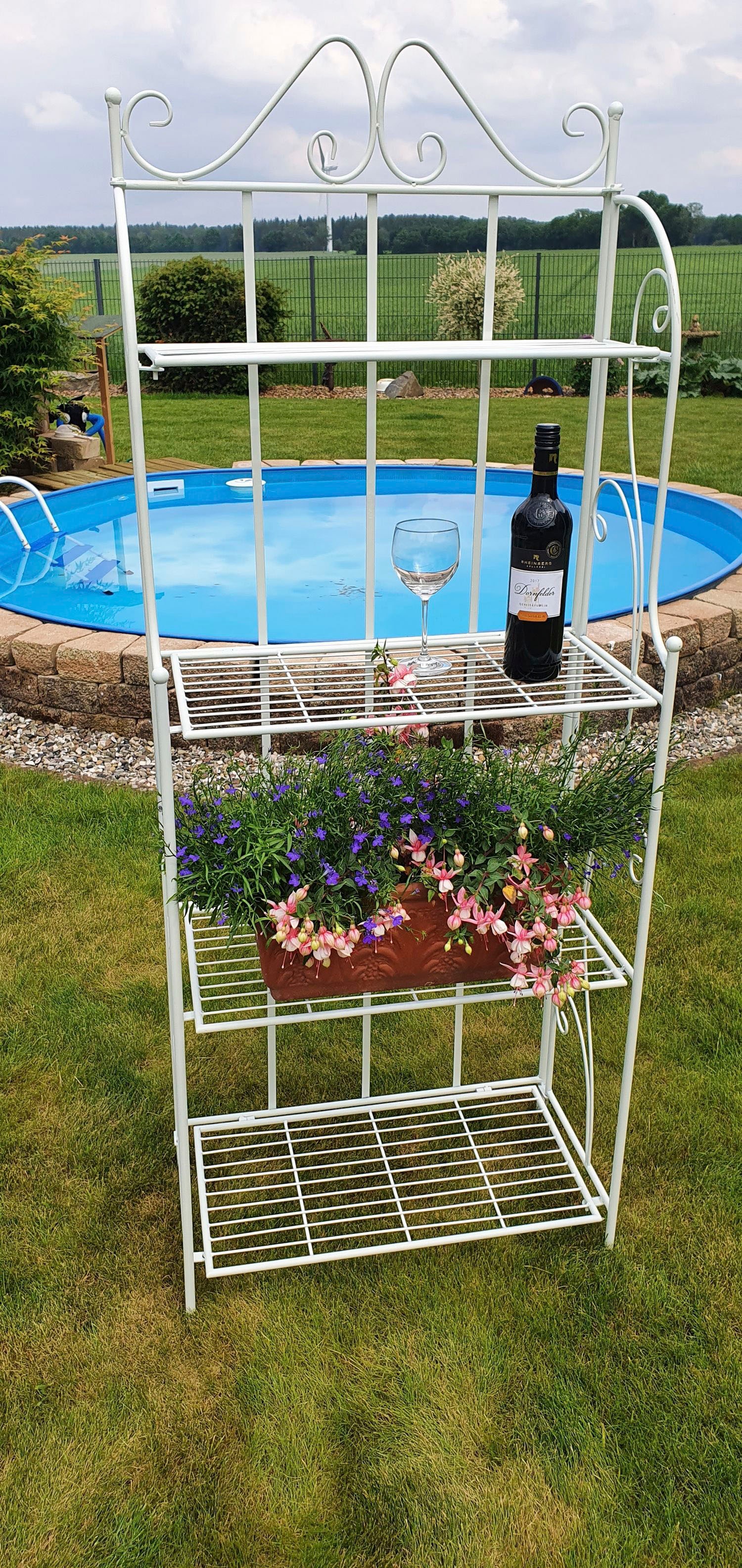 Ambiente Haus Standregal »Regal mit 4 Böden in Antikweiss - 162 cm« 1 Stk. tlg.