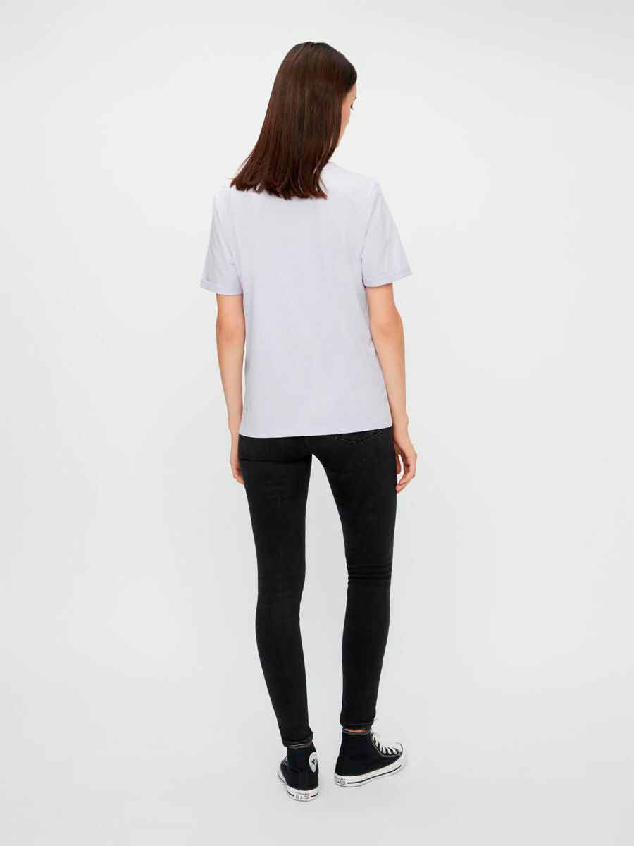 Pieces PcRia SS Fold Up Tee
