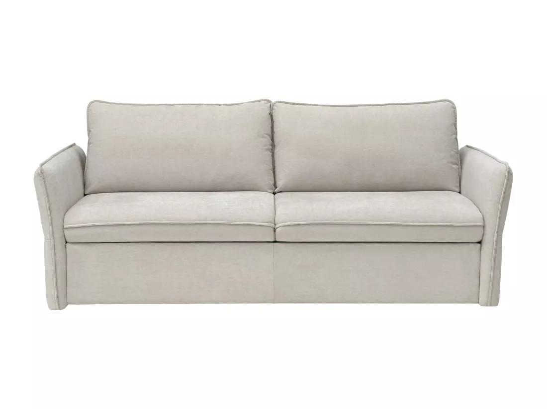 Canapé 4 places convertible express en tissu beige - Couchage 160 cm CELTARI