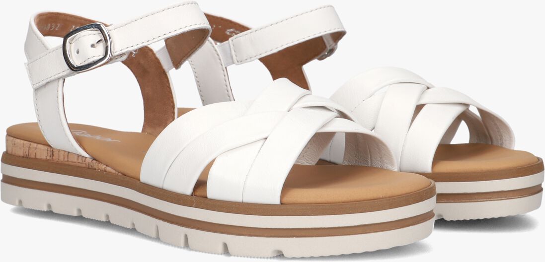 witte gabor platte sandalen 083.3