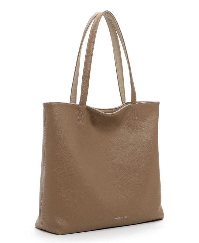 Emily & Noah Eva Bag in Bag Reversible Shopper Taupe