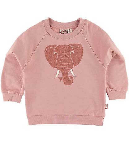 DYR-Cph Sweatshirt - DYRBellow - Rose Glow m. Elefant/Glitzer