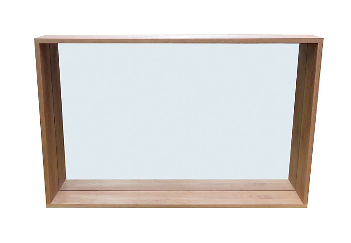 Miroir non lumineux rectangulaire Harmon coloris chêne l.120 x P.13 x H.80 cm