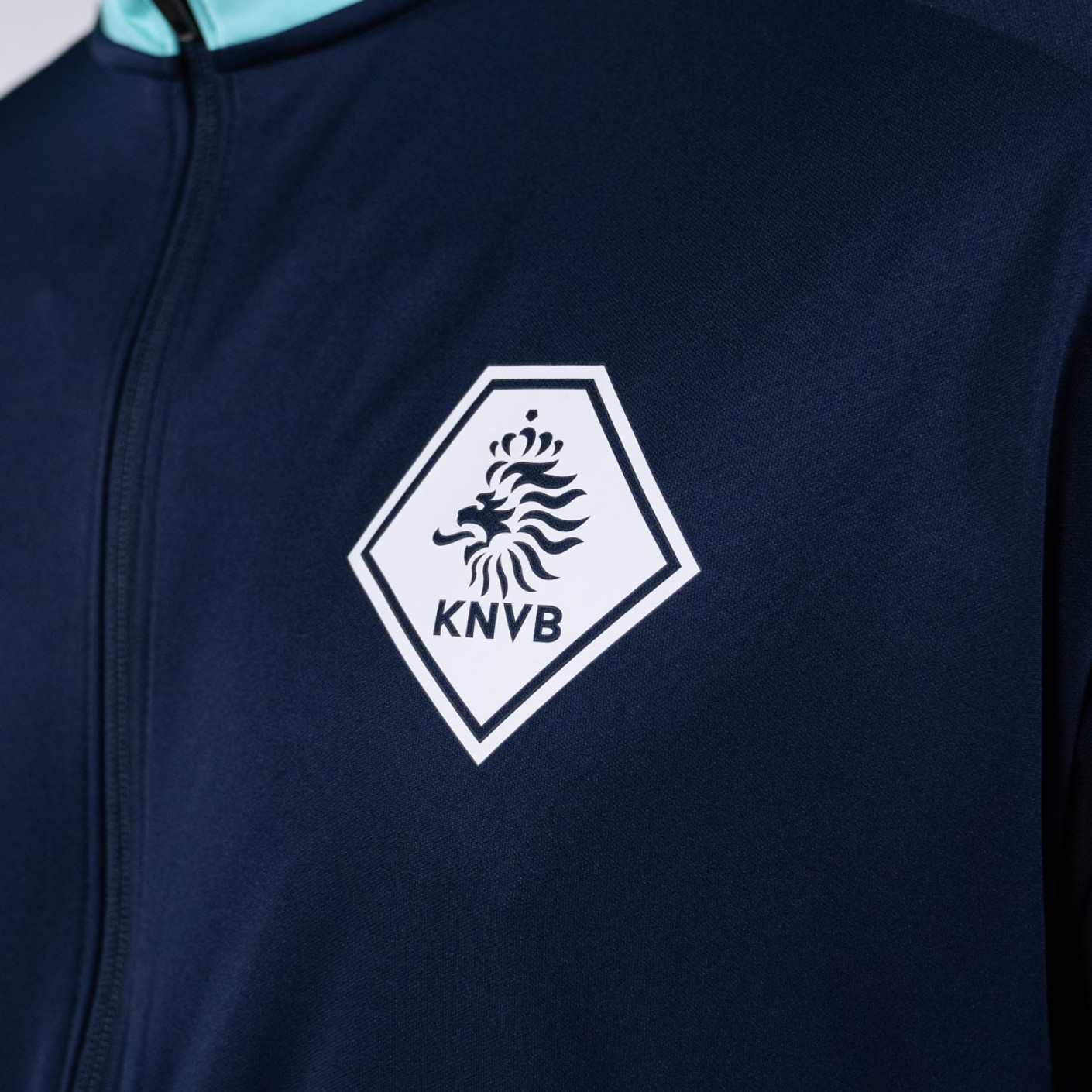 Nike KNVB Scheidsrechters Trainingsjack 2024-2026 Donkerblauw Turquoise