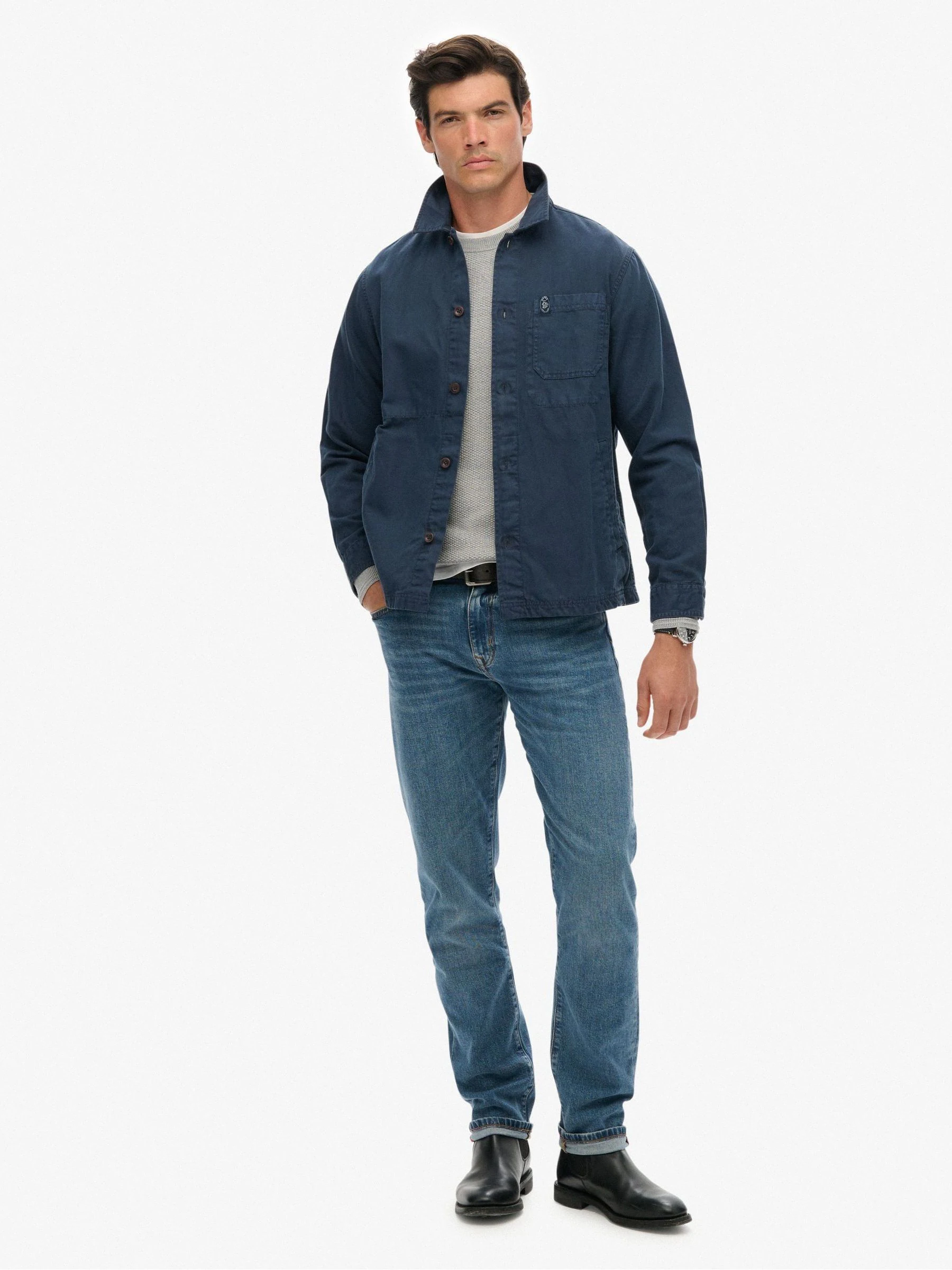 Superdry The Merchant Store Linen Blend Overshirt