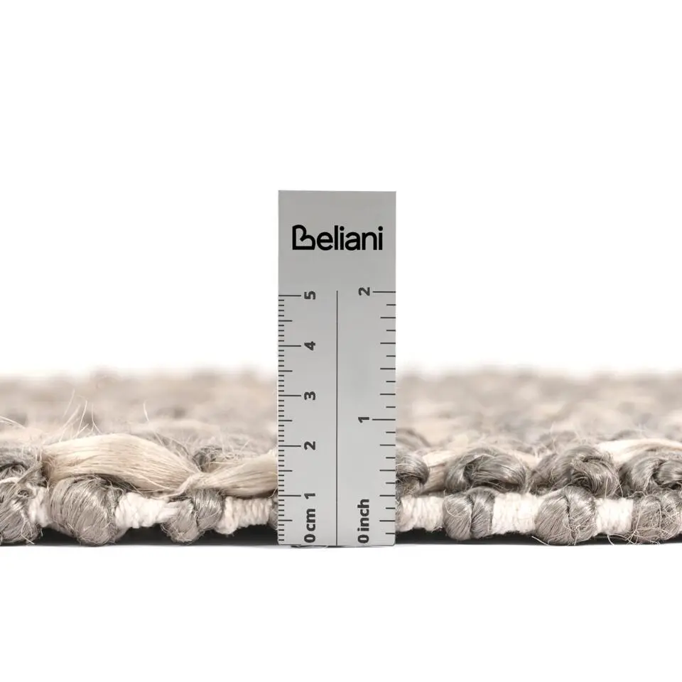 TELLIKAYA - Loper vloerkleed - Grijs - 160 x 230 cm - Jute