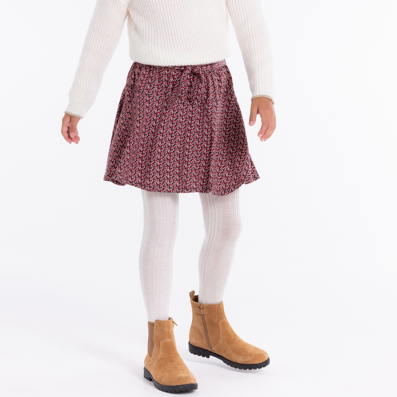 Jupe-short imprimée bleue fille