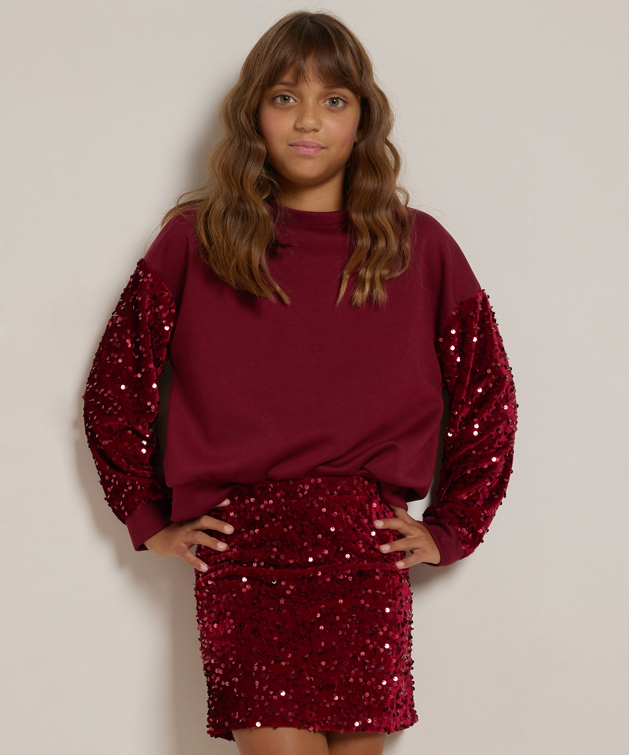 glitter set: rok en sweater