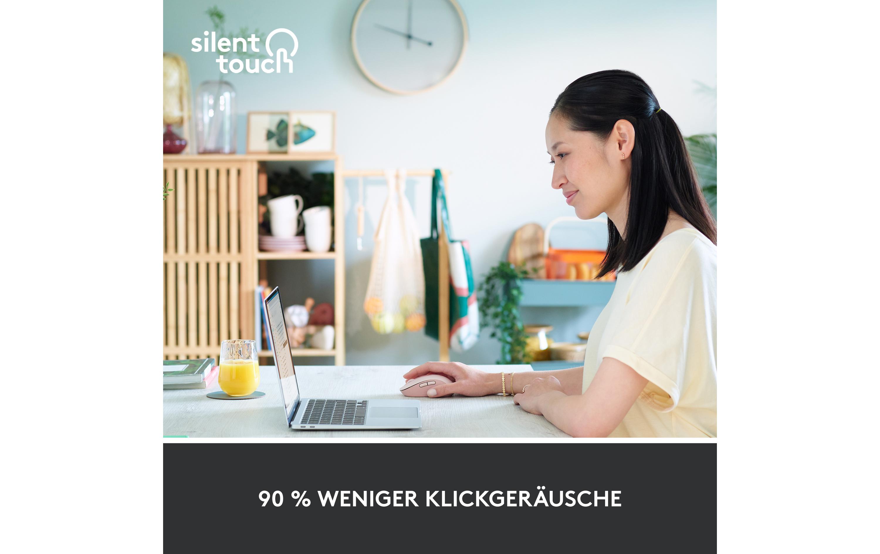 Maus Signature M650 RosaPräzise Wireless-Maus mit «Logitech SilentTouch»-Technologie