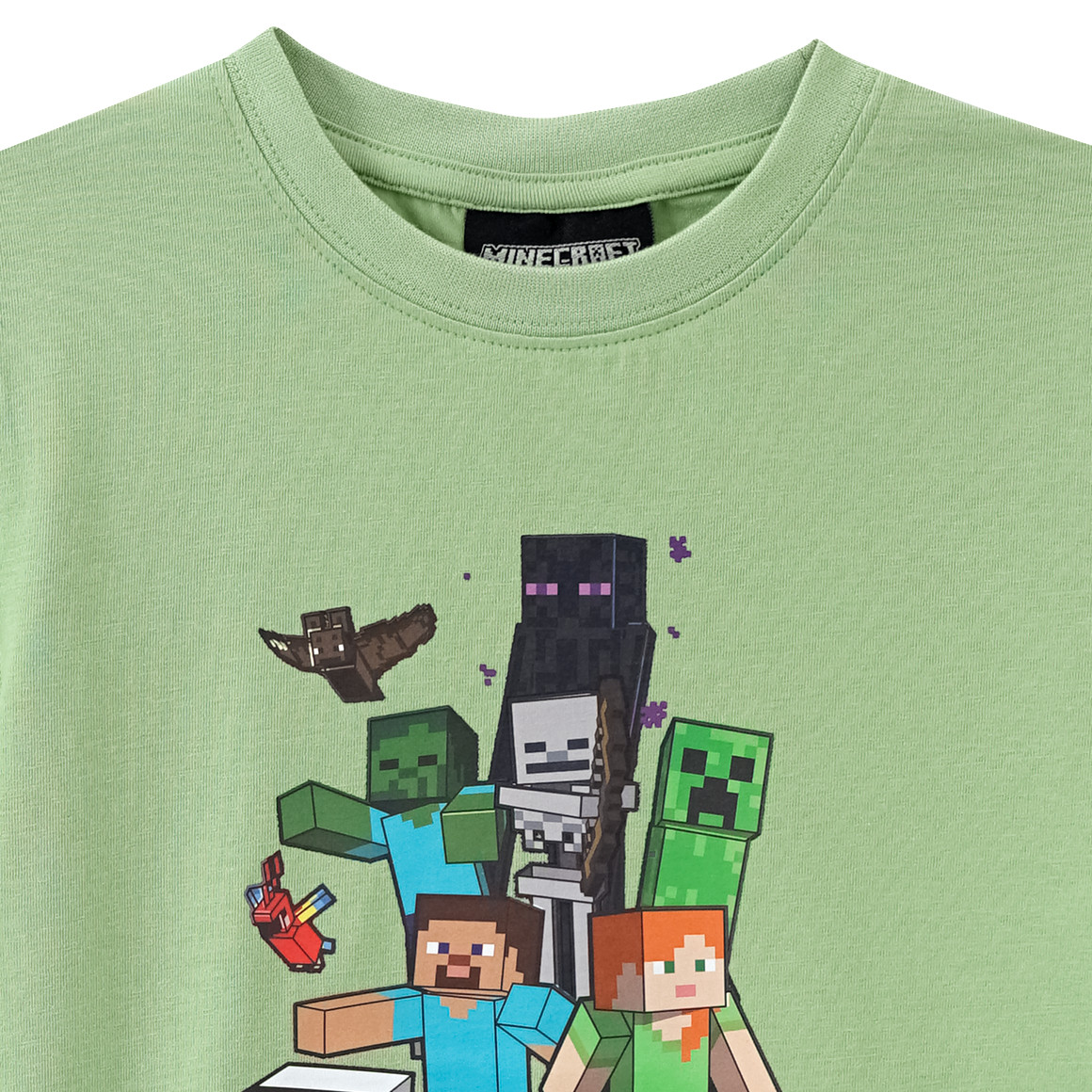 Topolino Minecraft T-Shirt mit Print hellgrün