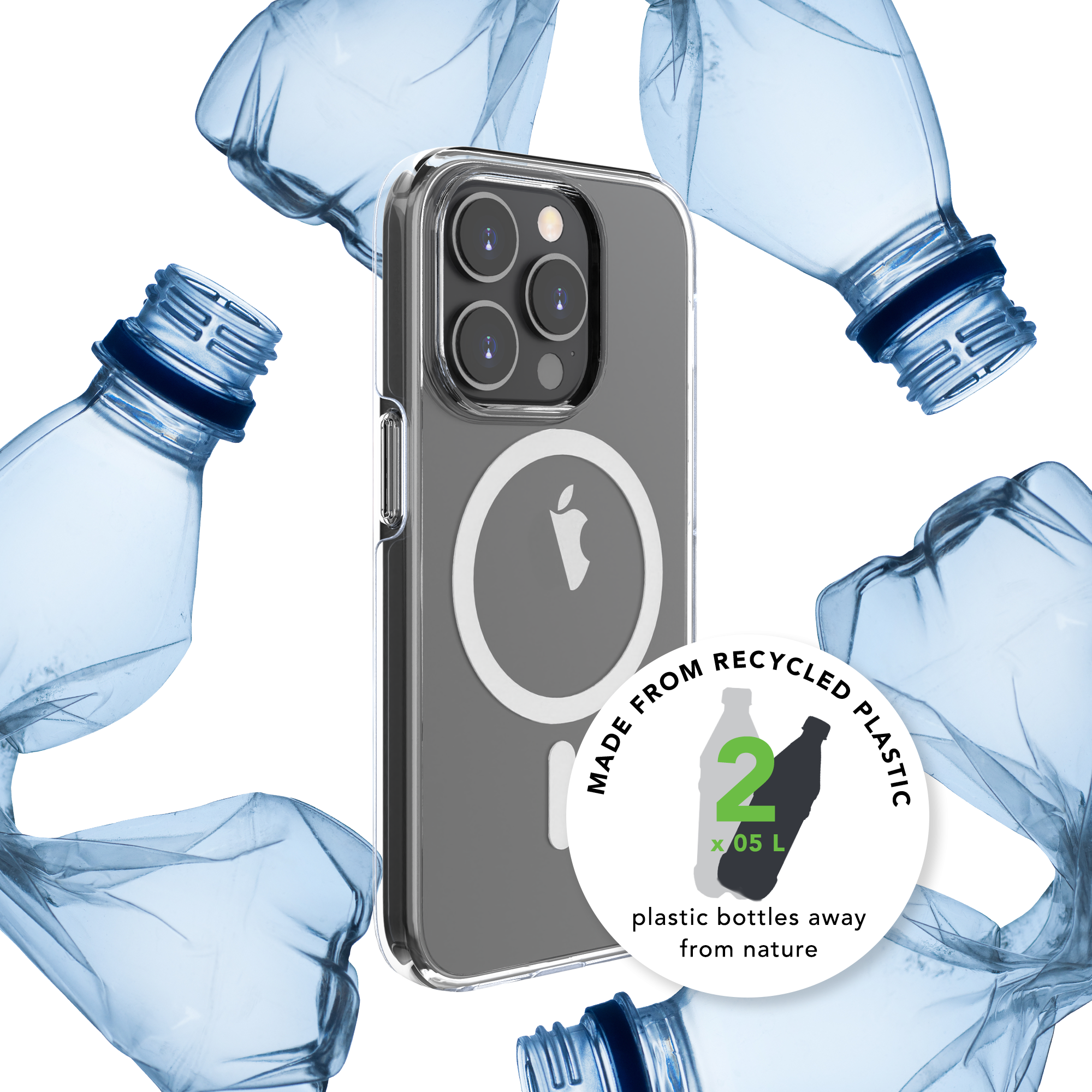 iPhone 14 Hardcase Hülle Clear Case Iceland Pro MagSafe Recycled (IM61CL001626) - Transparent